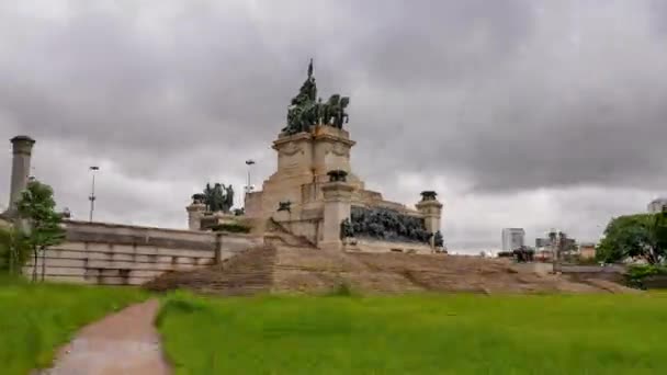 Hyperlapse Parque Ipiranga Depois Dia Chuvoso Paulo Pouca Gente Bastante — Vídeo de stock