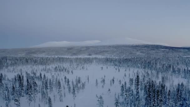 Drönarbilder Över Sonfjllet Sverige Solnedgång — Stockvideo