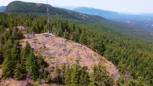 Falaise Rocheuse Sur Crête Wesley Île Vancouver Canada — Video