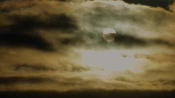 Дивовижний Вид Сонце Хмарами Спереду — стокове відео