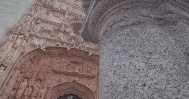 Onthullend Schot Van San Pablo Kerk Gevel Valladolid Castilla Leon — Stockvideo