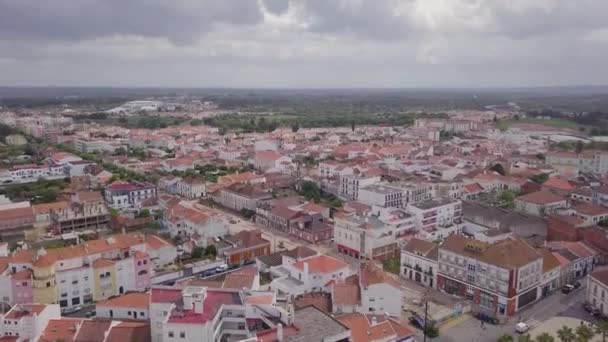 Grandola Een Klein Stadje Portugal Vliegtuig Drone Overvliegen — Stockvideo