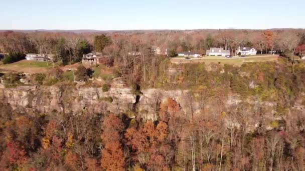 Aerial View Signal Hill Forest Background Signal Mountain Usa Chattanooga — Stock Video