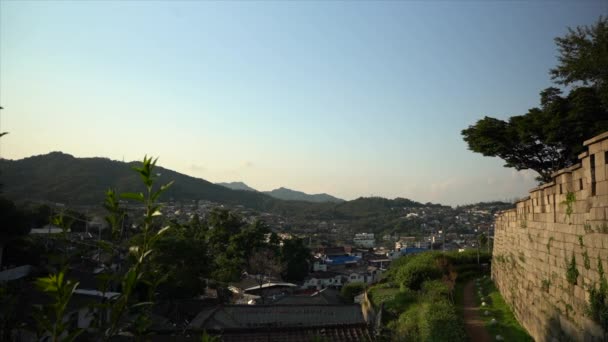 Seongbukdong Σεούλ Νότια Κορέα Hanyangdoseong Τείχος Της Σεούλ — Αρχείο Βίντεο