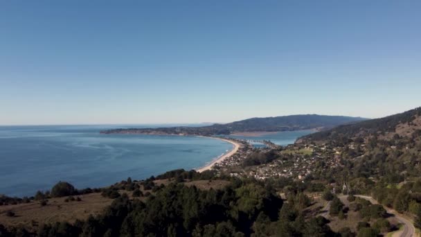 Воздушная Съемка Стинсон Бич Калифорния Недалеко Сан Франциско — стоковое видео