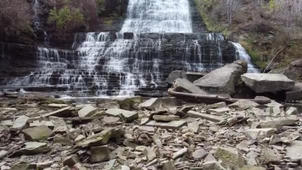 Plan Paysage Naturel Piédestal Aérien Lent Surplombant Vue Spectaculaire Sur — Video