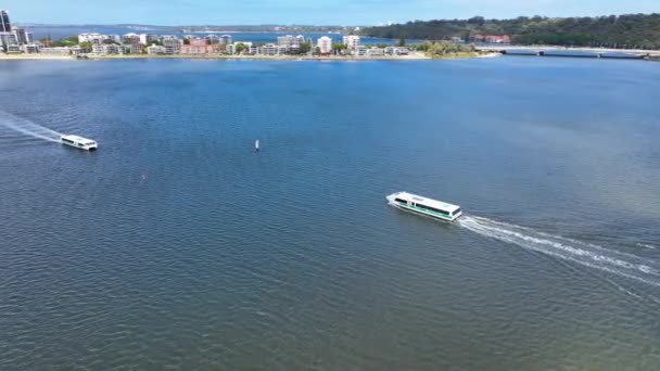 Drone Swan River Ferry — Vídeo de stock