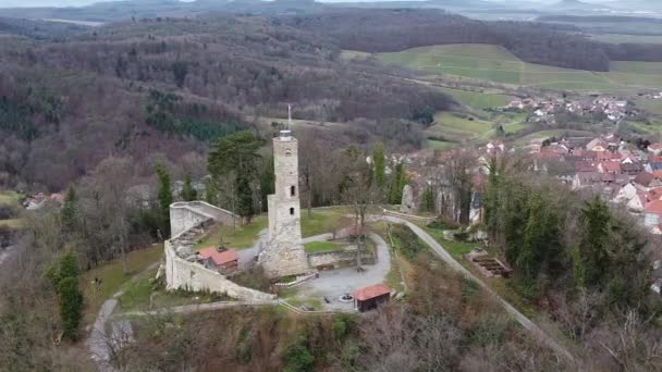 Luchtfoto Stadsgezicht Van Stuttgart Een Van Belangrijkste Industriesteden Duitsland — Stockvideo