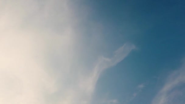 Tiro Baixo Céu Azul Claro Nuvens Brancas — Vídeo de Stock