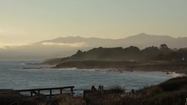 Scenografico Tramonto Montagna Sulla Pacific Coast Highway California Time Lapse — Video Stock