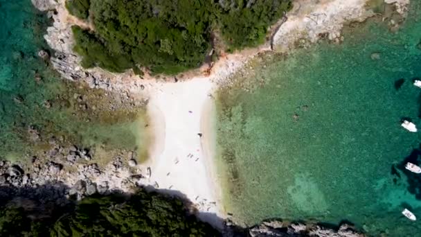 Grekland Limmi Beach Drone Bilder — Stockvideo