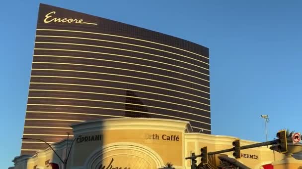 Encore Las Vegasban Egy Híres Luxus Üdülőhely Kaszinó Hotel — Stock videók