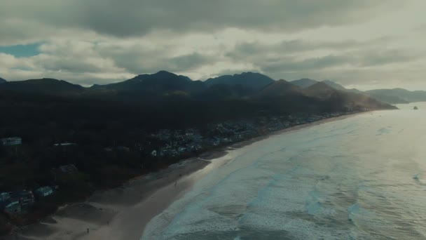 Aerial North West Coast Pacific Ocean — Stock Video