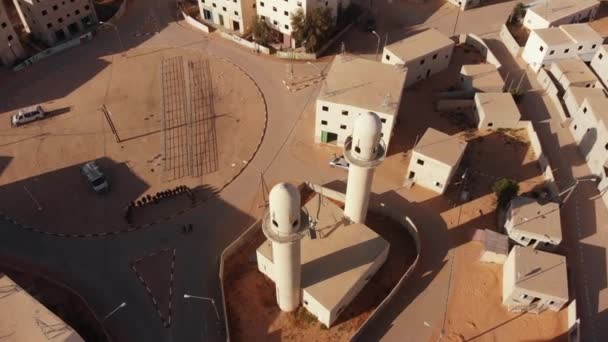 Antenna Felső Lövés Kering Körül Két Mecset Palesztina Közelében Gáza — Stock videók