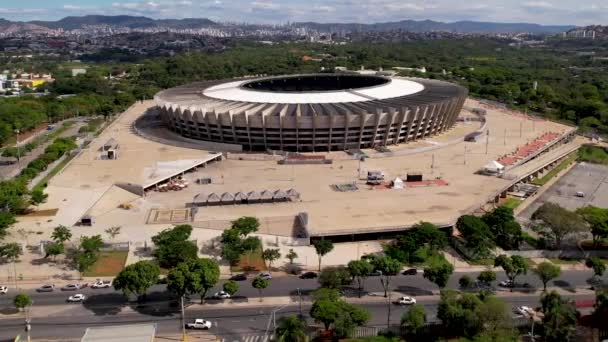 Centrum Belo Horizonte Brazylia Krajobraz Lotniczy Zabytkowego Centrum Belo Horizonte — Wideo stockowe