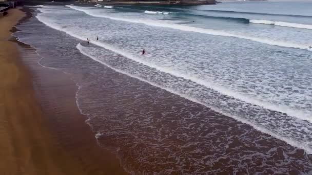 Praia Areia Paisagem Costa Onda Beatiful — Vídeo de Stock