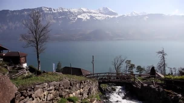 Langzame Interlaken Oberland Zwitserse Alpen Leven — Stockvideo