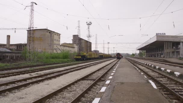 Staré Vlakové Nádraží Postkomunistickém Bulharsku Východní Evropě — Stock video