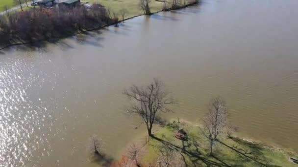 Pomalé Vyklápěcí Skořepina Panenky Nad Jacobsonovým Parkem Lexingtonském Kentucky Ukazující — Stock video