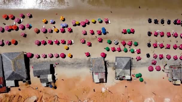 Canoa Quebrada Beach Ceara Noordoost Brazilië Strandlandschap Buurt Van Fortaleza — Stockvideo