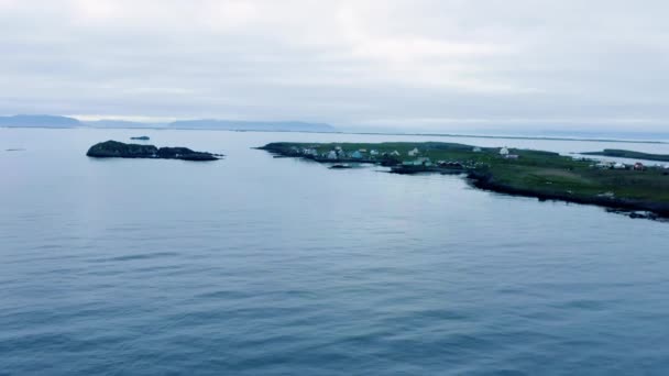 Picturesque View Flatey Island Breidafjordur Bay Western Iceland — 비디오