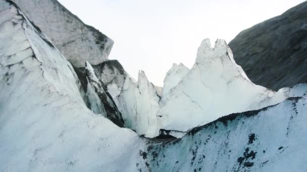 Vista Trozos Hielo Derretimiento Glaciares Islandia Primer Plano — Vídeo de stock