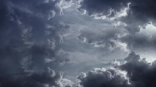 Tempestades Ocorrem Dentro Nuvens Cumulonimbus Antes Que Chova — Vídeo de Stock