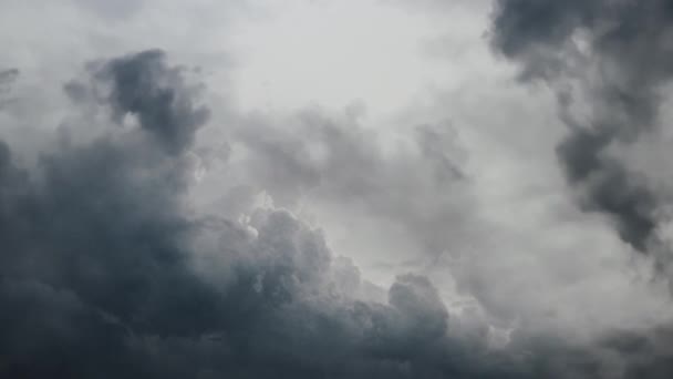 Tormentas Eléctricas Nubes Tormenta Oscura Mueven — Vídeos de Stock