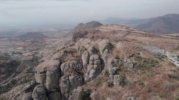 Guanajuato Daki Kayanın Yörüngesindeki Hava Görüntüsü — Stok video