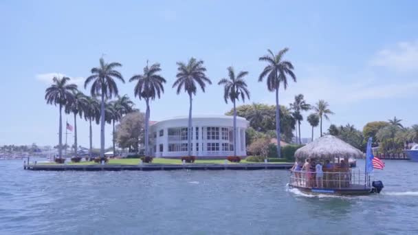 Дома Канала Лодердейл Флорида Миллиард Роу — стоковое видео