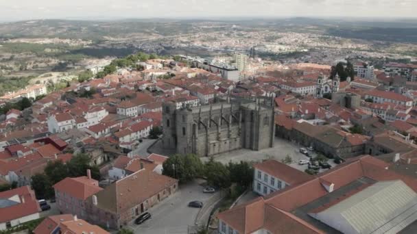 Plaza Ciudad Guarda Bordeada Por Mansiones Del Siglo Xvi Xviii — Vídeos de Stock