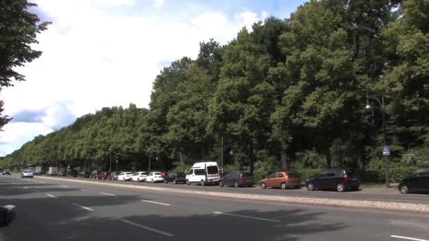 Tiergarten Června Street Strae Des17 Juni Berlín Německo — Stock video