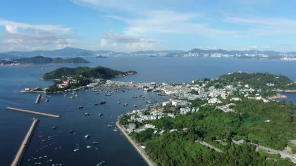 Hong Kong Cheung Chau Hong Kong Adasının Güneybatısı Biçiminden Dolayı — Stok video