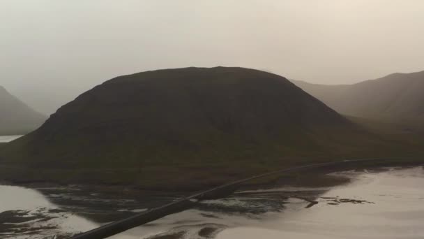 Landskap Vattenfall Och Landskap Island Sommaren — Stockvideo