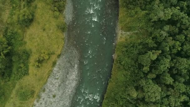 Rio Blanco Nella Zona Ecuatoriana Choco Nella Provincia Pichincha Confine — Video Stock