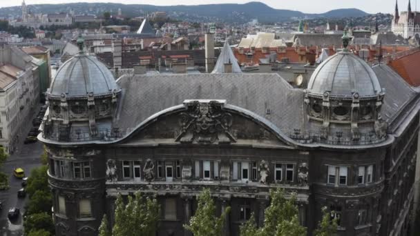 Aerial Adria Palance Marco Histórico Budapeste Hungria Tiro Para Frente — Vídeo de Stock