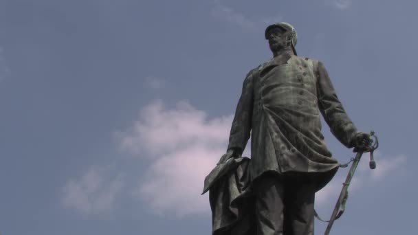 Närbild Bismarck Memorial Bismarck Nationaldenkmal Berlin Tyskland — Stockvideo