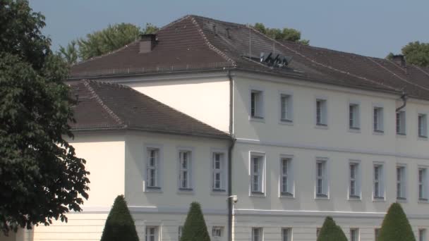 Colpo Medio Dell Ala Sinistra Dello Schloss Bellevue Palazzo Bellevue — Video Stock