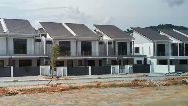 Casa Terraço Dois Andares Construção Malásia Projetado Por Arquiteto Com — Vídeo de Stock