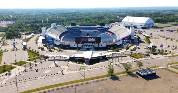 Видеосъемка Беспилотника Футбольном Стадионе Buffalo Bills — стоковое видео