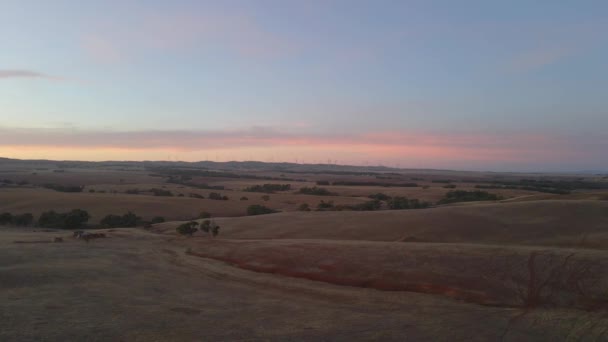 Повітряна Лялька Застрелила Wide Rural Landscape Appila Springs Fields Sunset — стокове відео