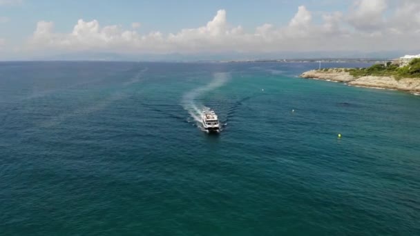 Navigation Cap Salou Leuchtturm Costa Daurada Tarragona Spanien — Stockvideo