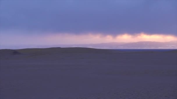 Panning Shot Great Sand Dunes Twilight Hour Colorado Usa 98P — Αρχείο Βίντεο