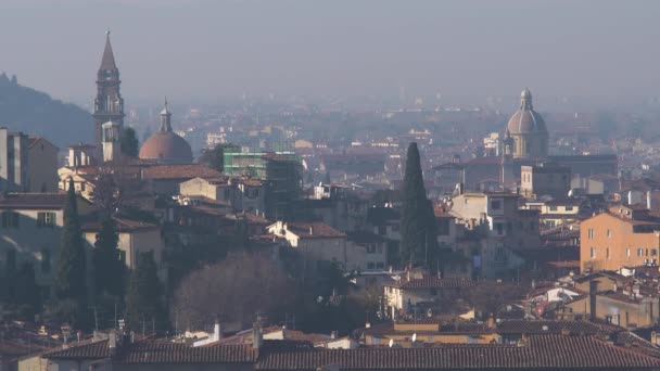 Tiro Largo Ângulo Alto Florença Toscana Itália — Vídeo de Stock