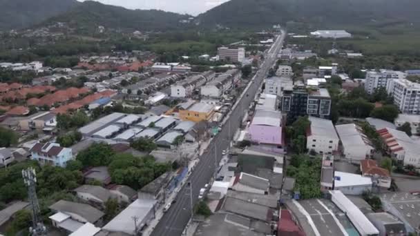 Área Residencial Drone Areal Footage Tailândia — Vídeo de Stock
