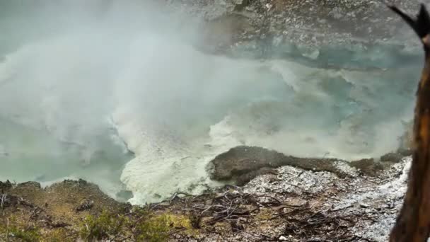 지대에서의 극도의 호수의 꼭대기 뉴질랜드의 — 비디오