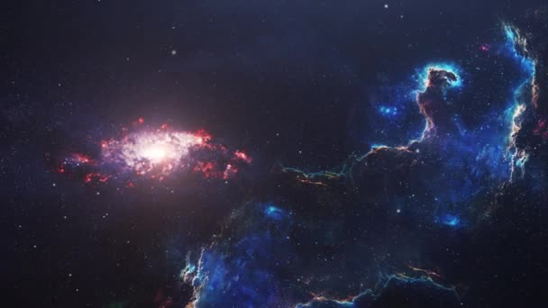 Mlhovina Mraky Plovoucí Vesmíru — Stock video