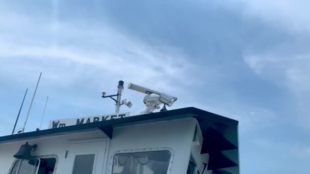 Miller Ferry Cabin Trajekt Přístavu Ostrova Catawba — Stock video