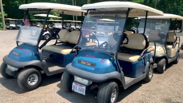 Golf Car Alquila Put Bay Ohio Estados Unidos — Vídeos de Stock