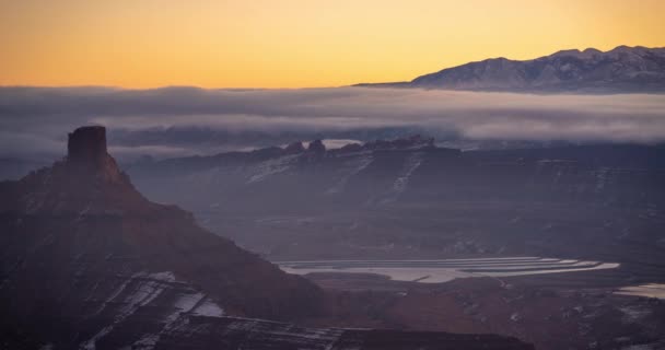 Timelapse Dead Horse Point State Park Utah Usa Tunna Moln — Stockvideo